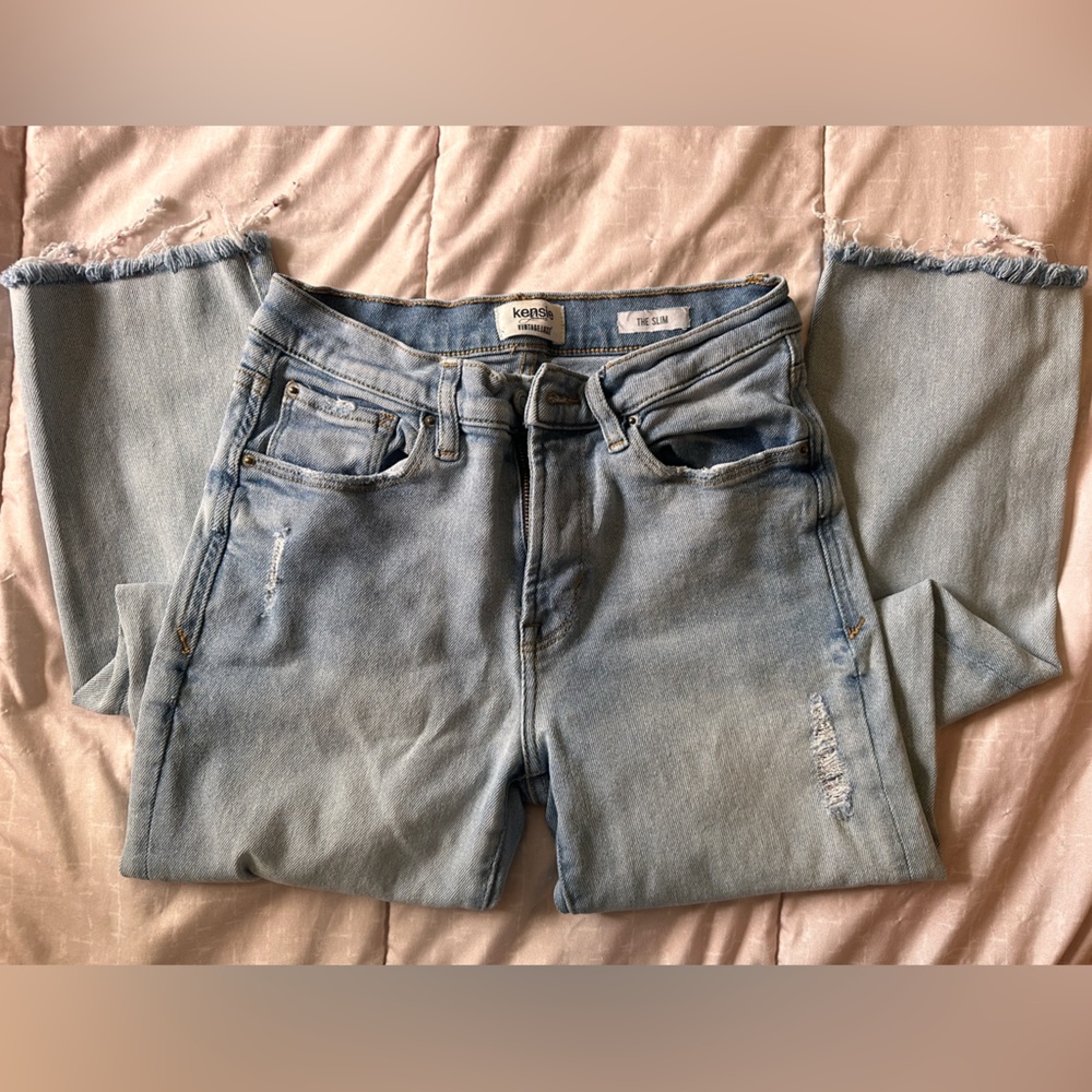 Kensie Light Blue Straight Leg Jeans